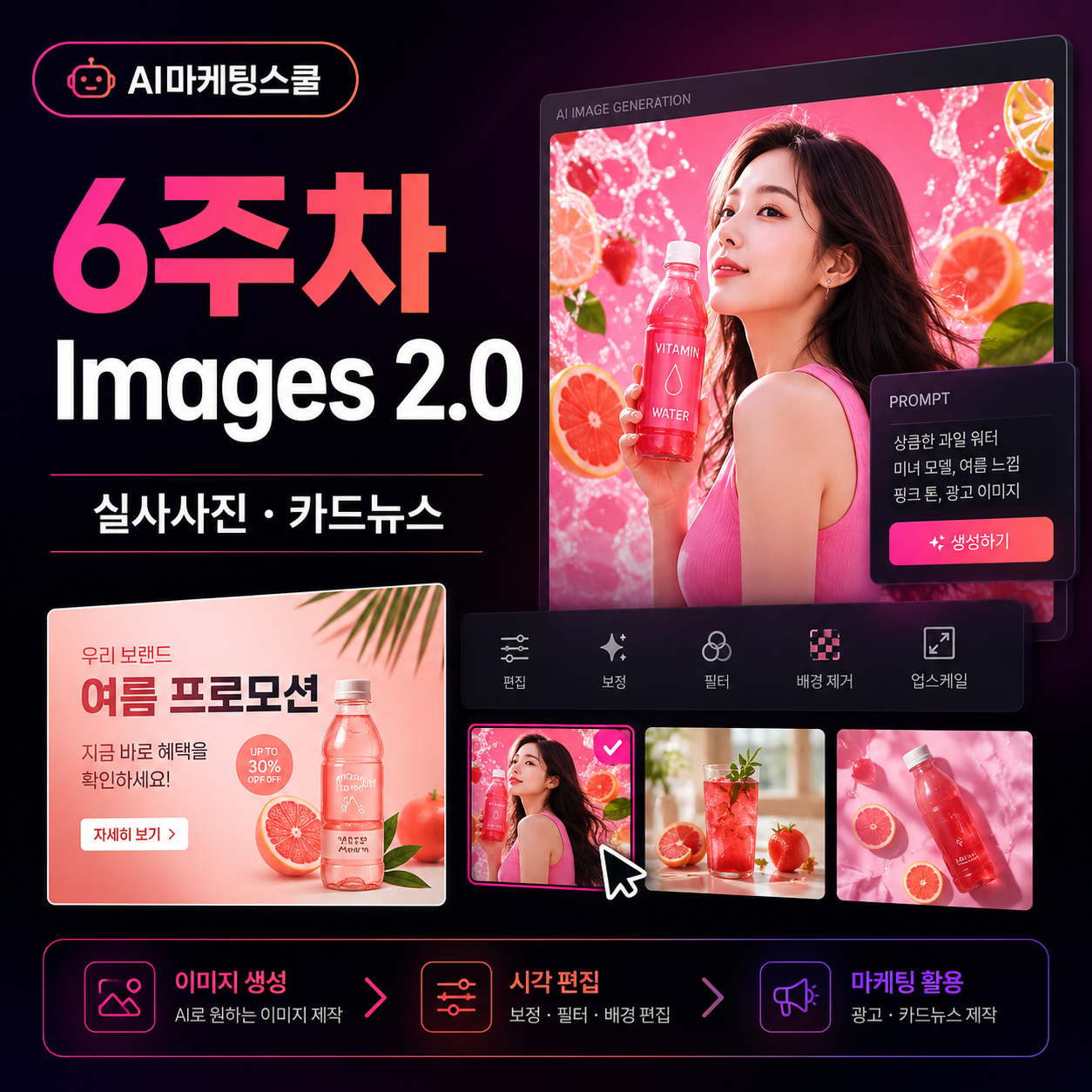 AI마케팅스쿨 6주차 Images 2.0 실사사진 및 카드뉴스 교육과정